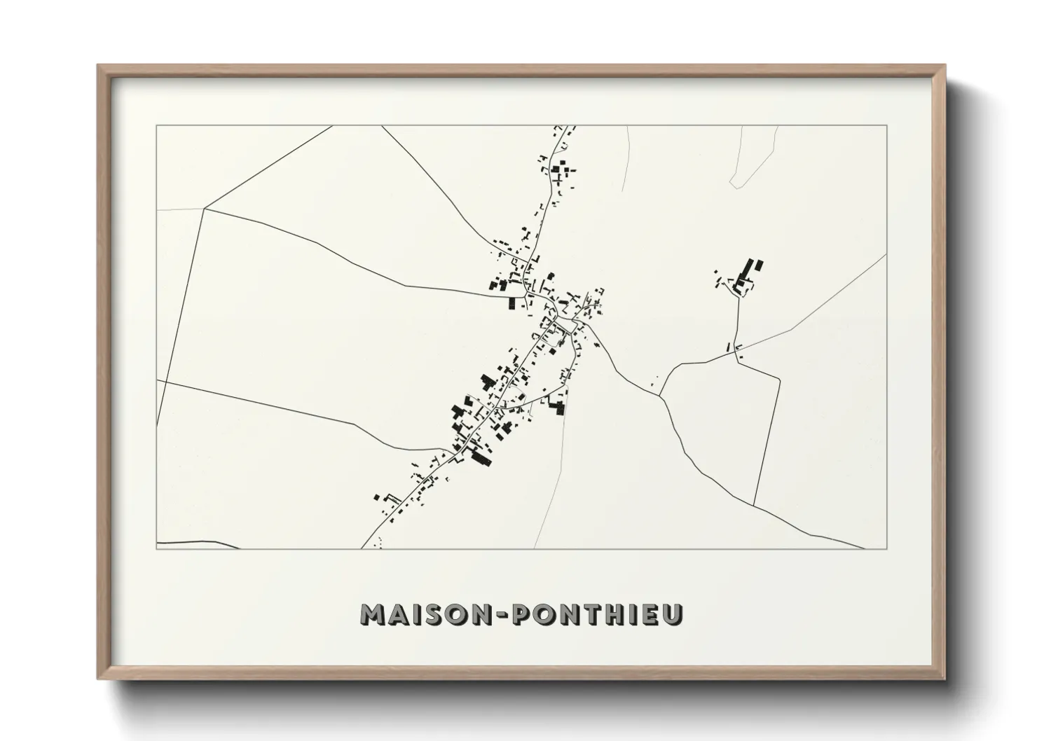 Une affiche de carte sur Maison-Ponthieu