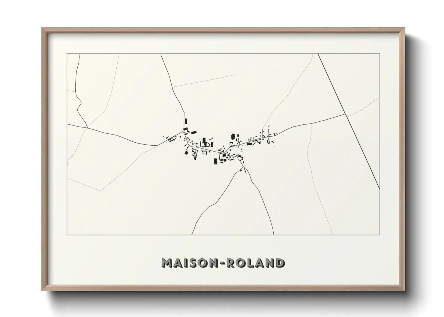 Une affiche de carte sur Maison-Roland