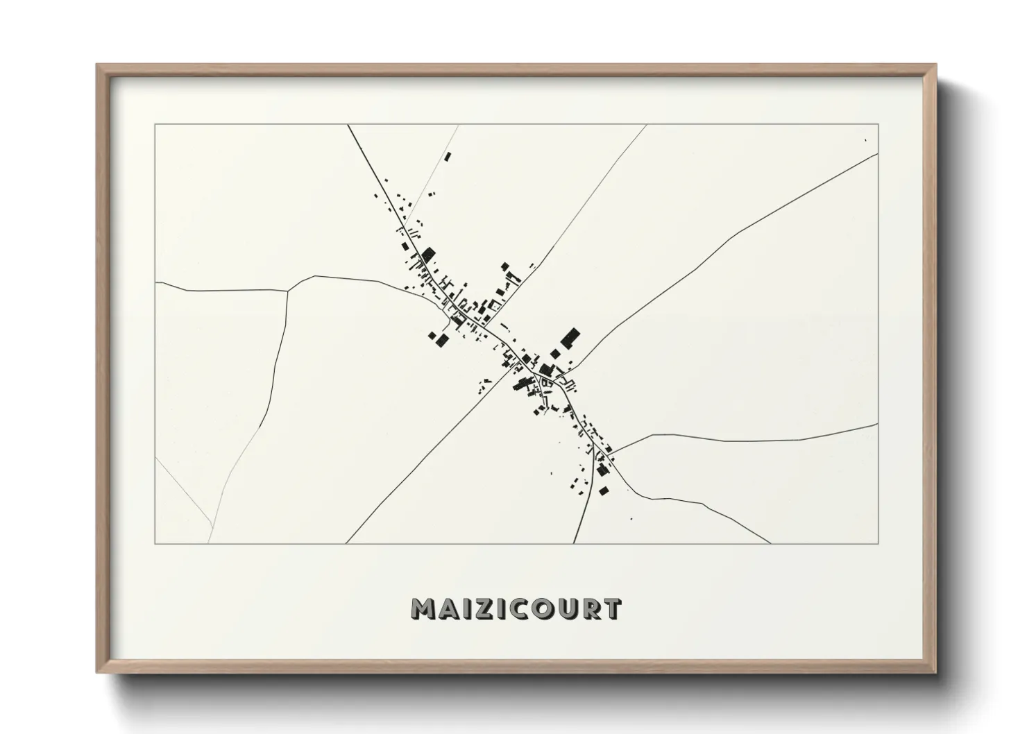 Une affiche de carte sur Maizicourt
