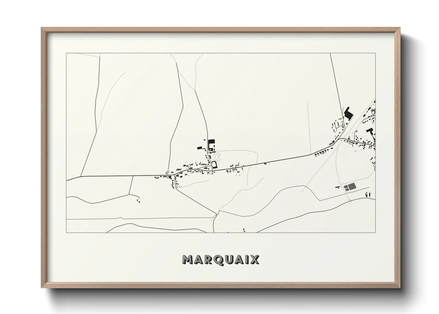 Une affiche de carte sur Marquaix