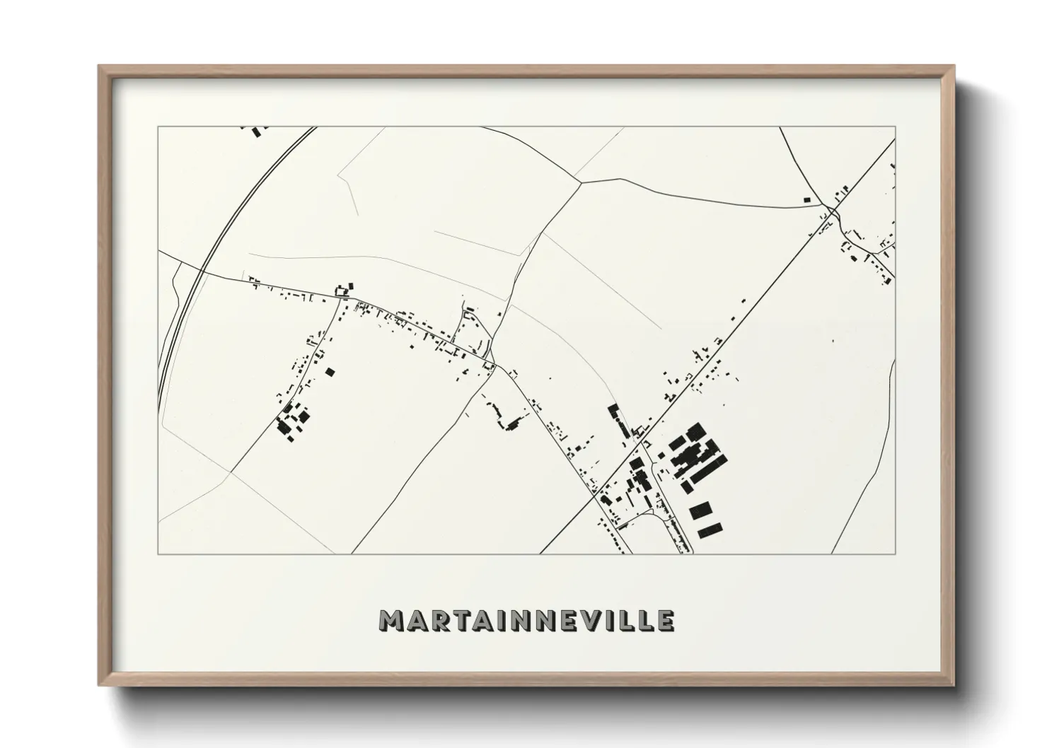 Une affiche de carte sur Martainneville