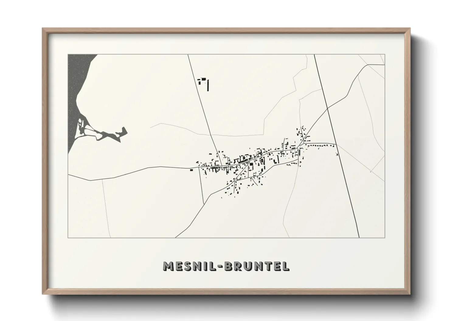 Une affiche de carte sur Mesnil-Bruntel