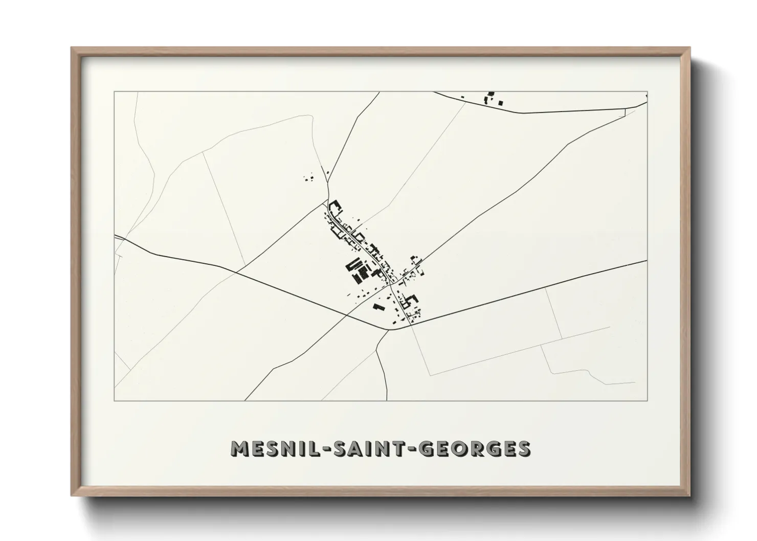 Une affiche de carte sur Mesnil-Saint-Georges