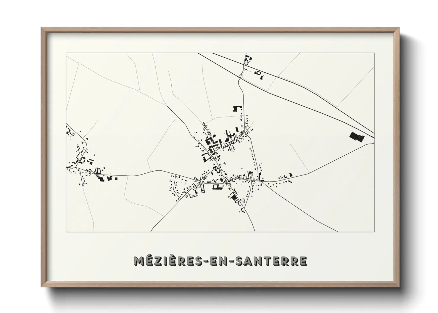 Une affiche de carte sur Mézières-en-Santerre