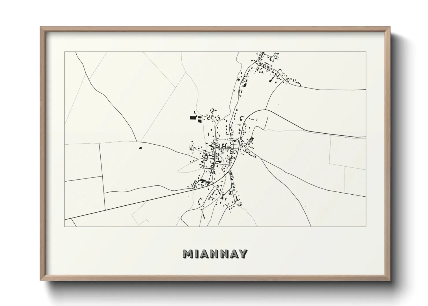 Une affiche de carte sur Miannay