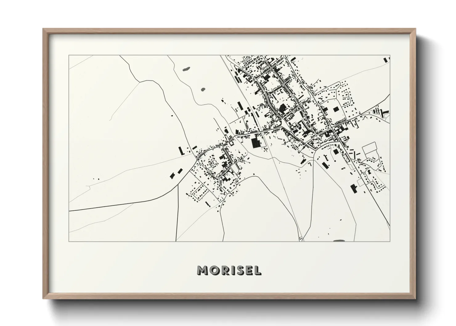 Une affiche de carte sur Morisel