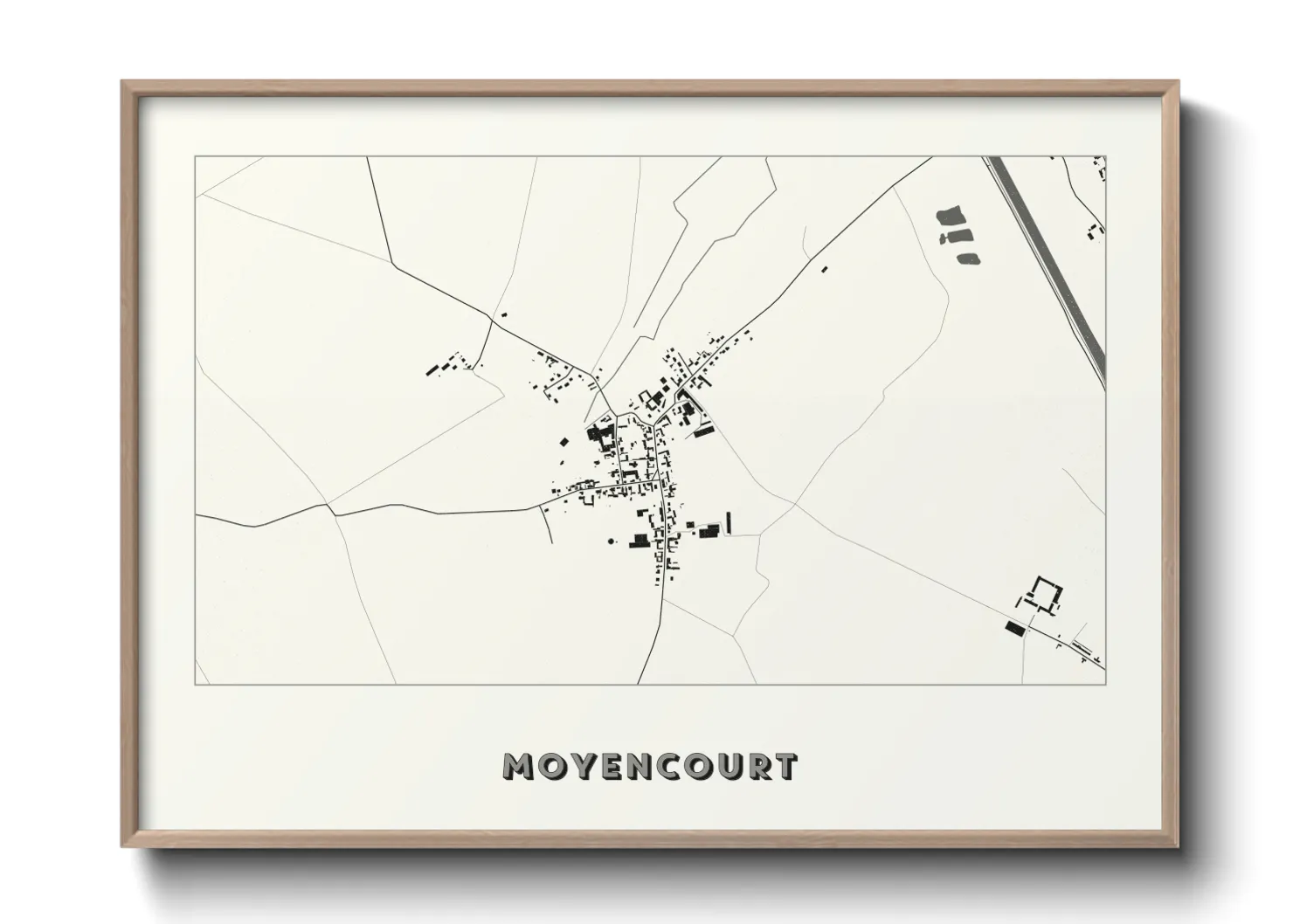 Une affiche de carte sur Moyencourt