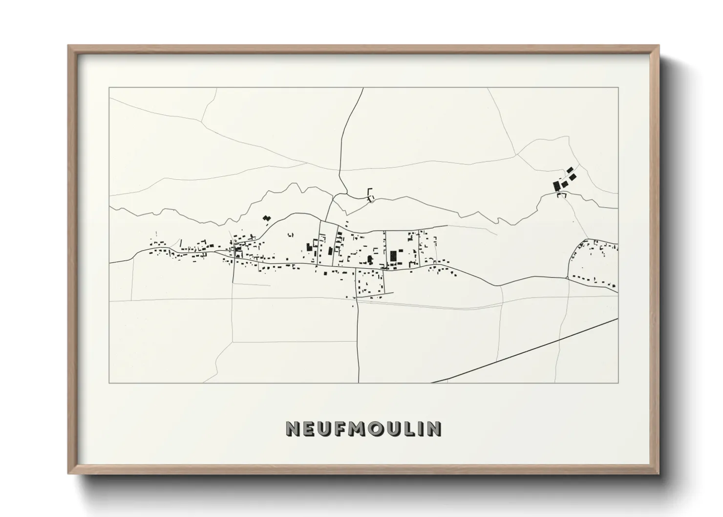 Une affiche de carte sur Neufmoulin