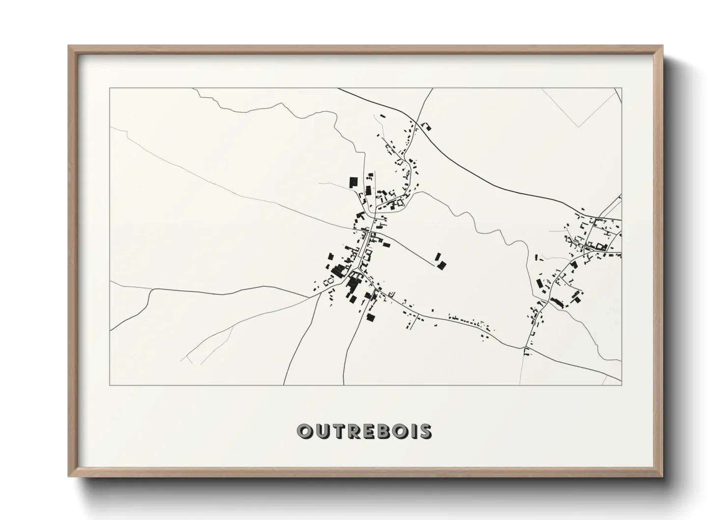 Une affiche de carte sur Outrebois