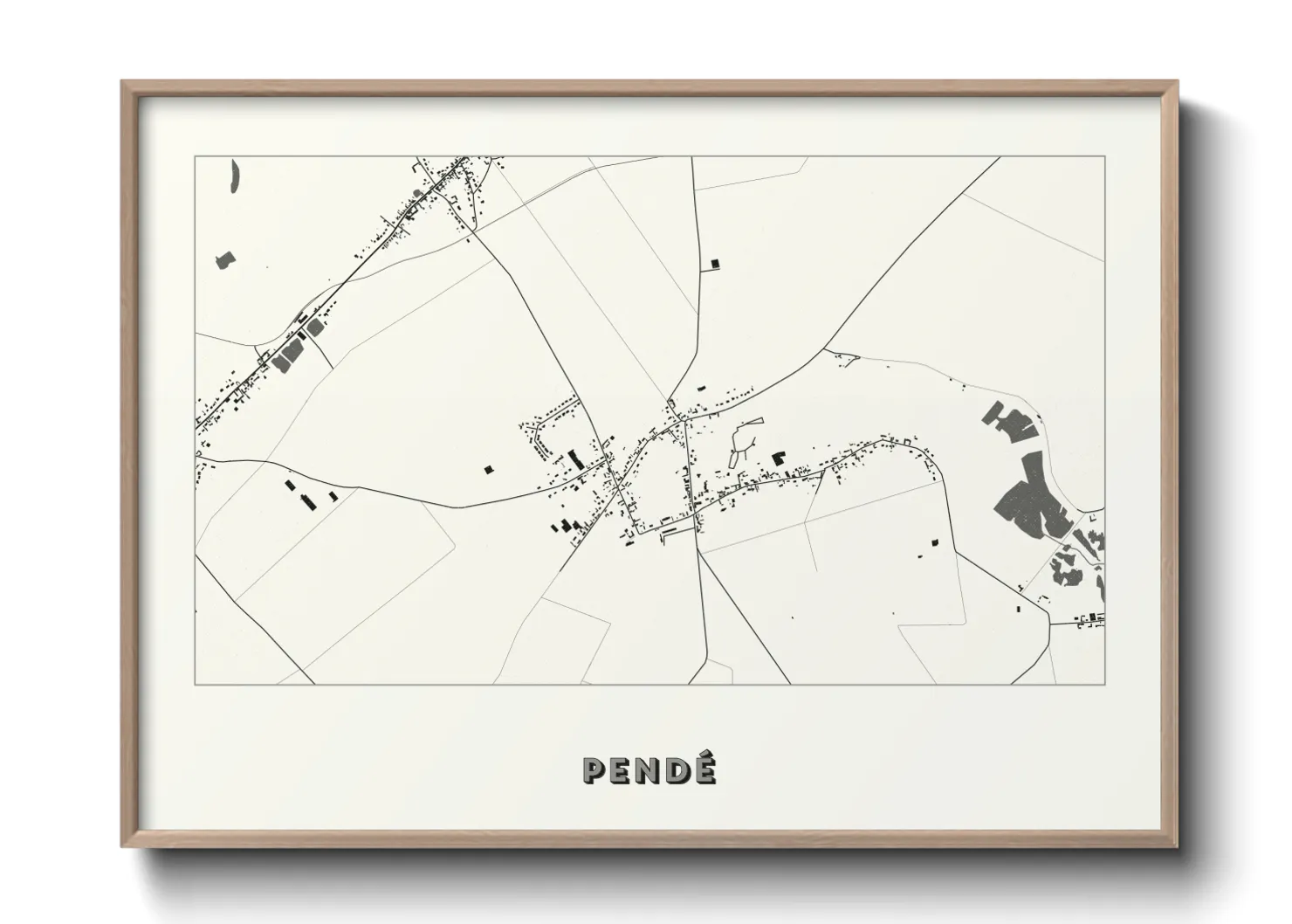 Une affiche de carte sur Pendé