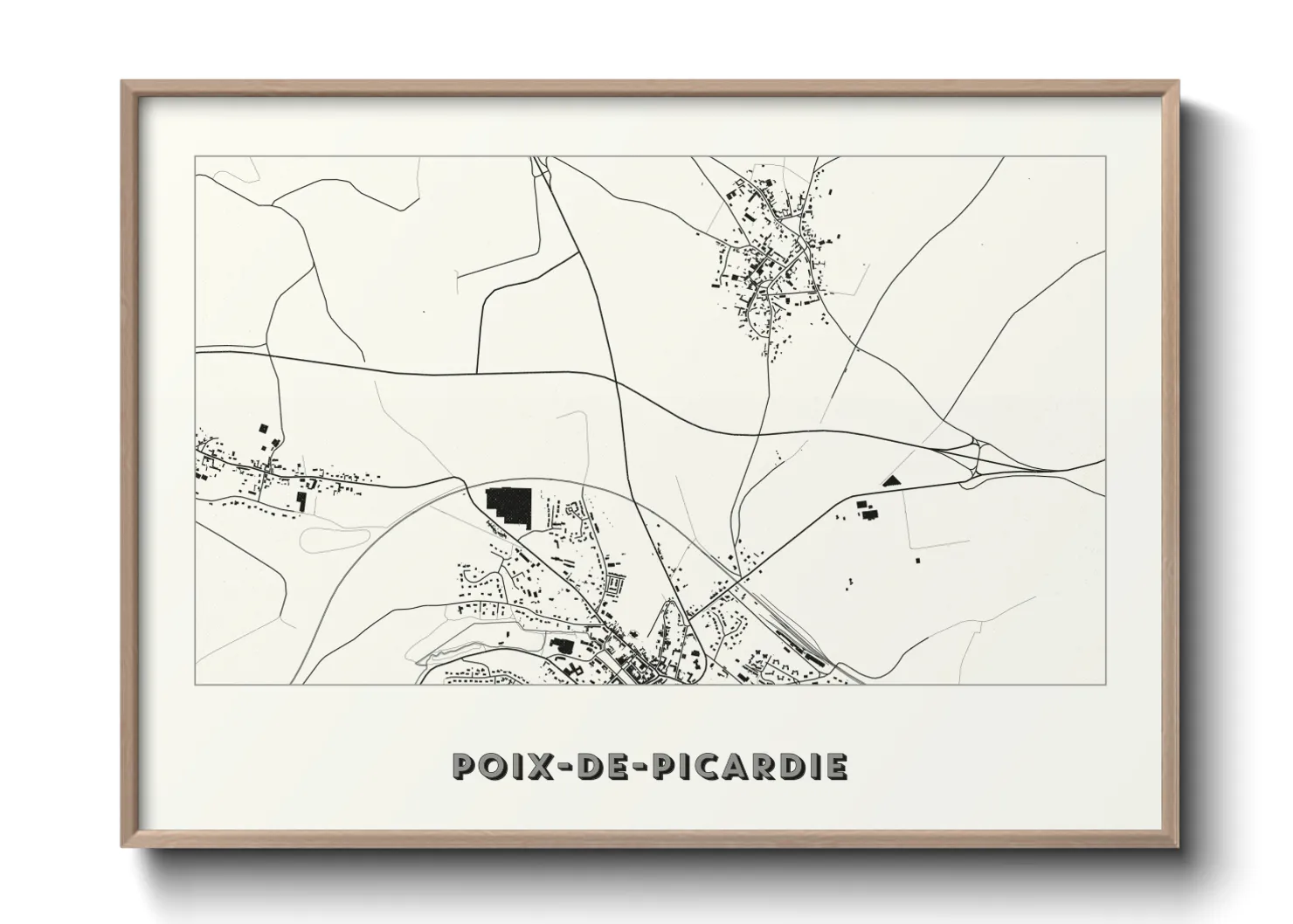 Une affiche de carte sur Poix-de-Picardie