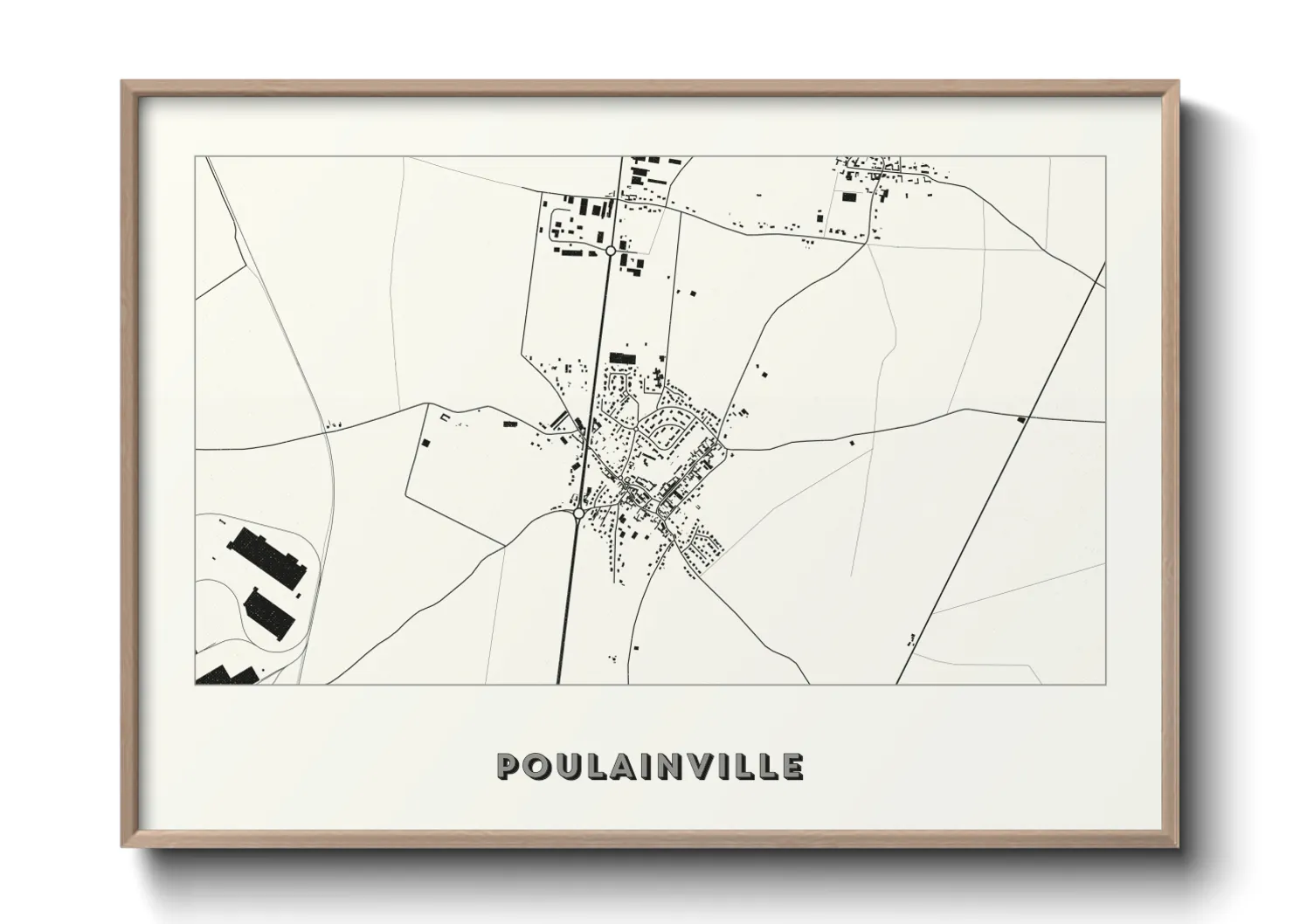 Une affiche de carte sur Poulainville