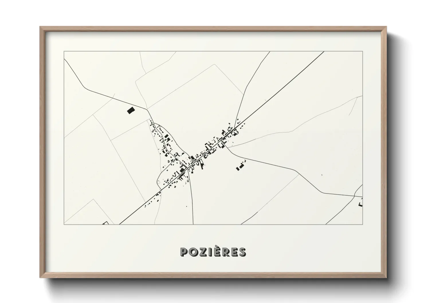 Une affiche de carte sur Pozières