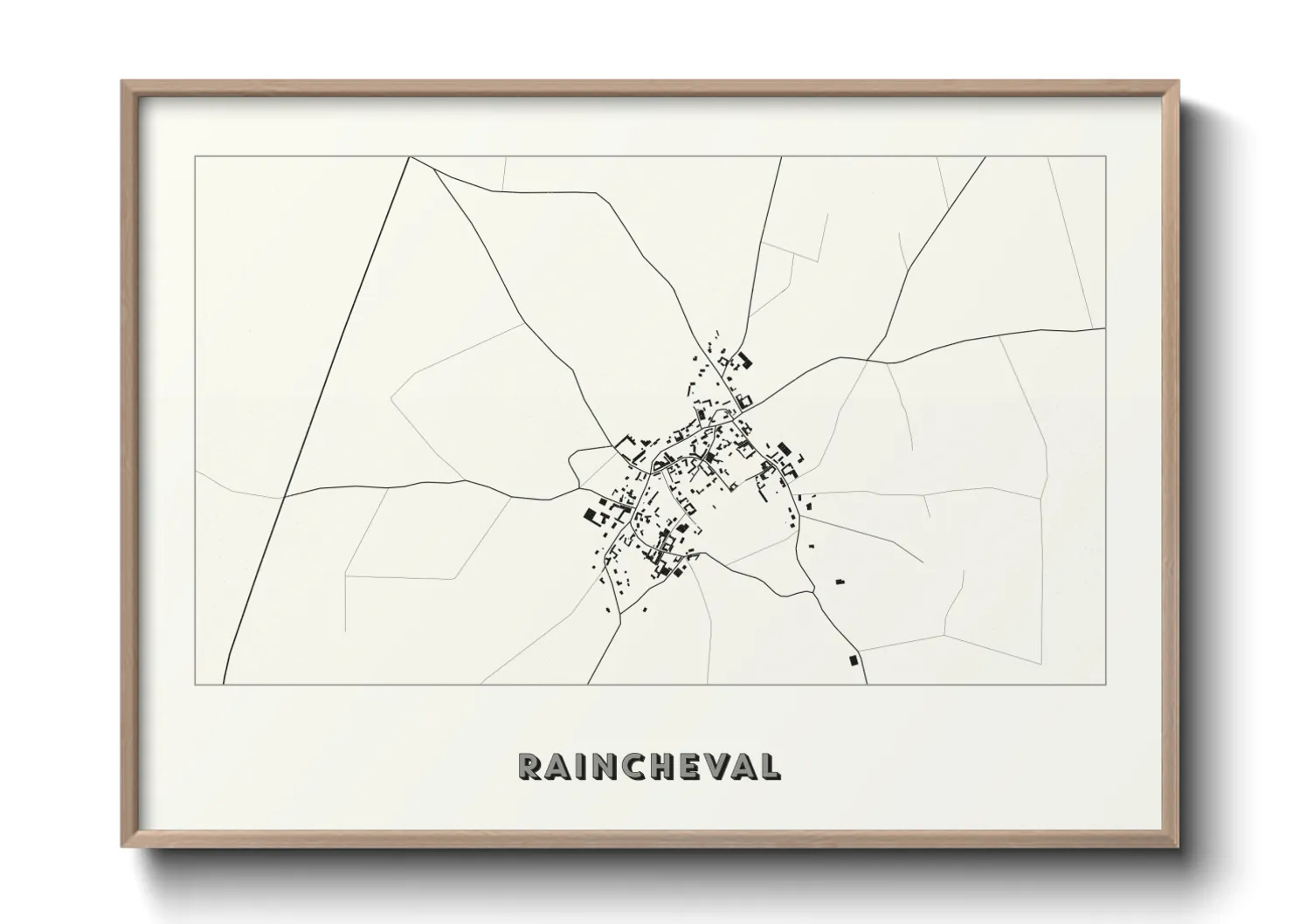 Une affiche de carte sur Raincheval