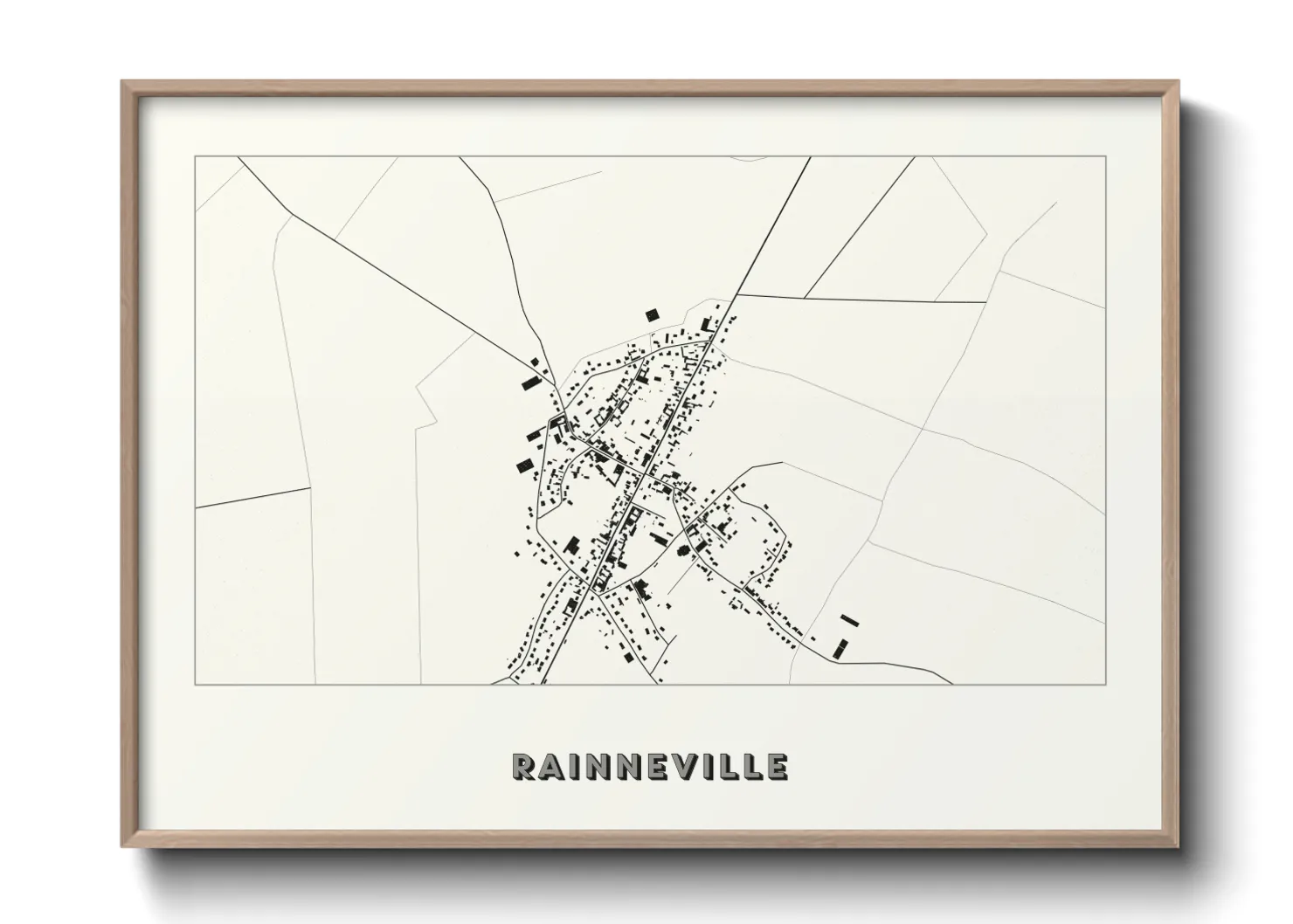 Une affiche de carte sur Rainneville