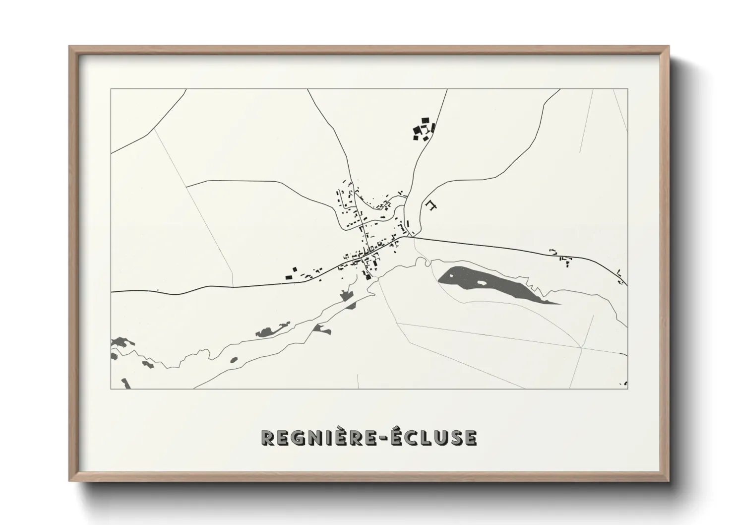 Une affiche de carte sur Regnière-Écluse