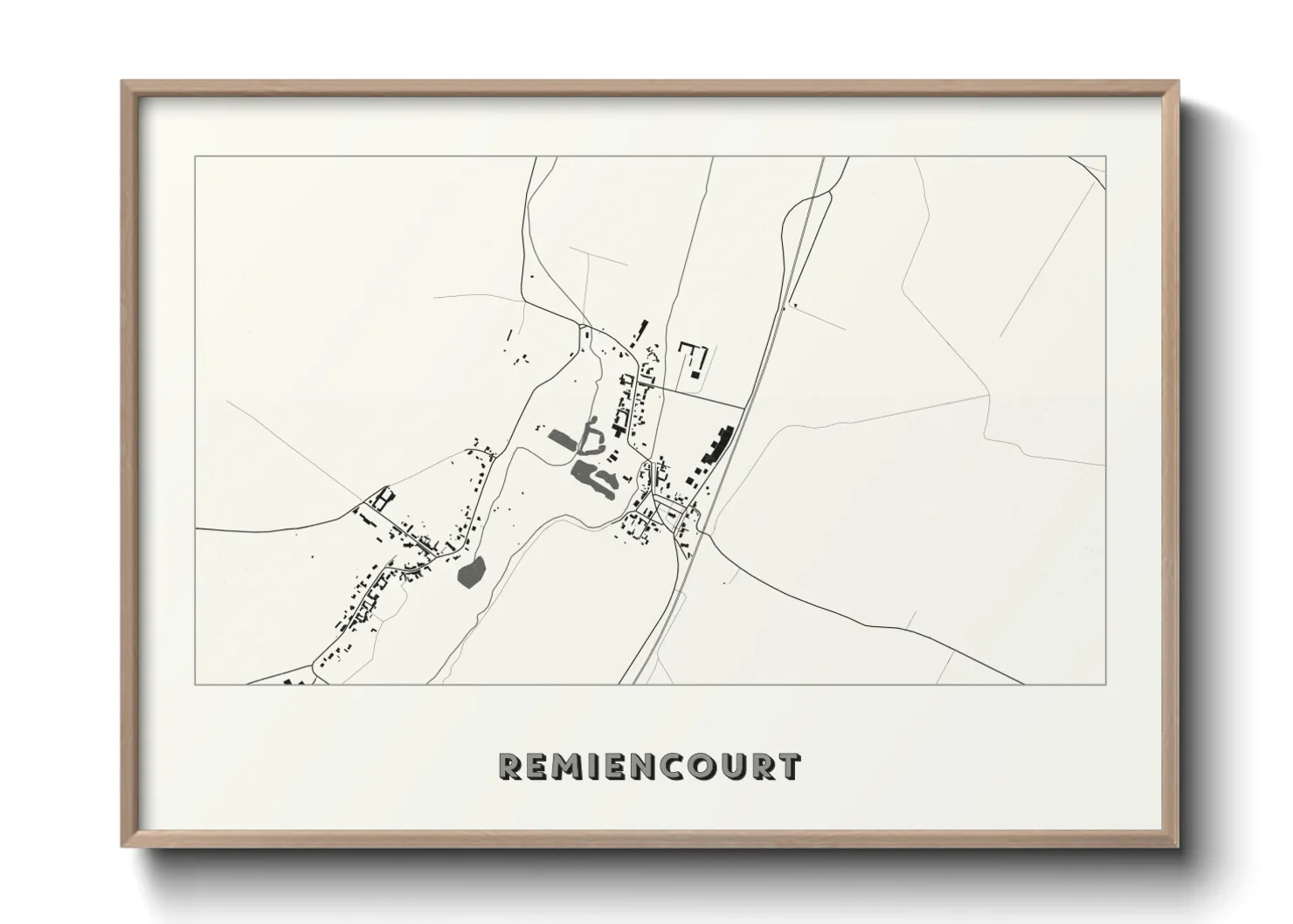 Une affiche de carte sur Remiencourt
