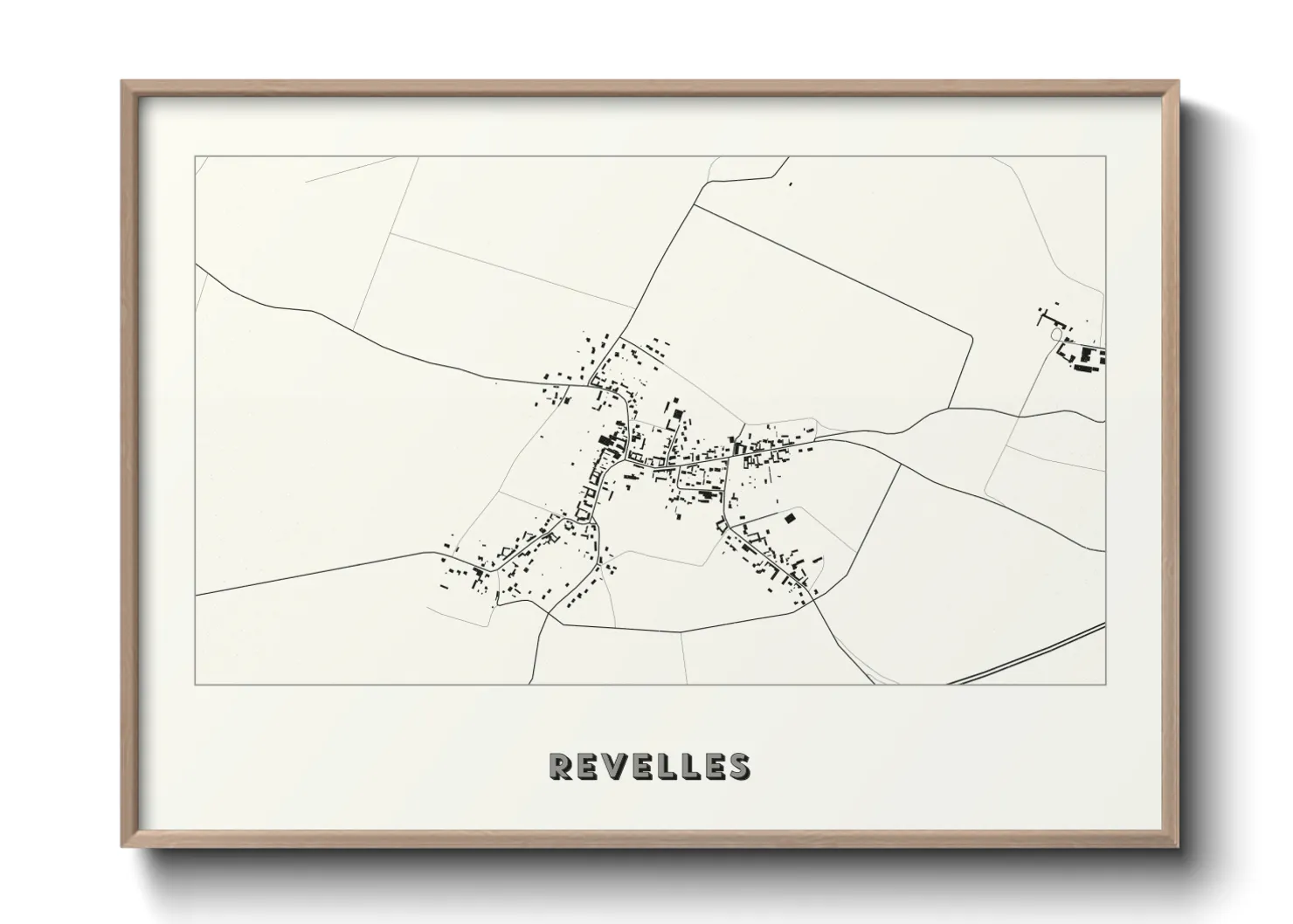 Une affiche de carte sur Revelles
