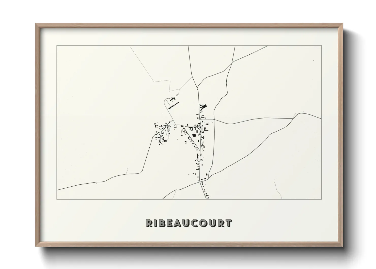 Une affiche de carte sur Ribeaucourt