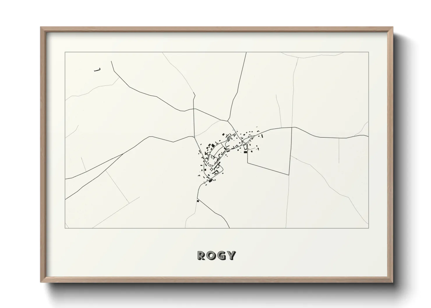 Une affiche de carte sur Rogy