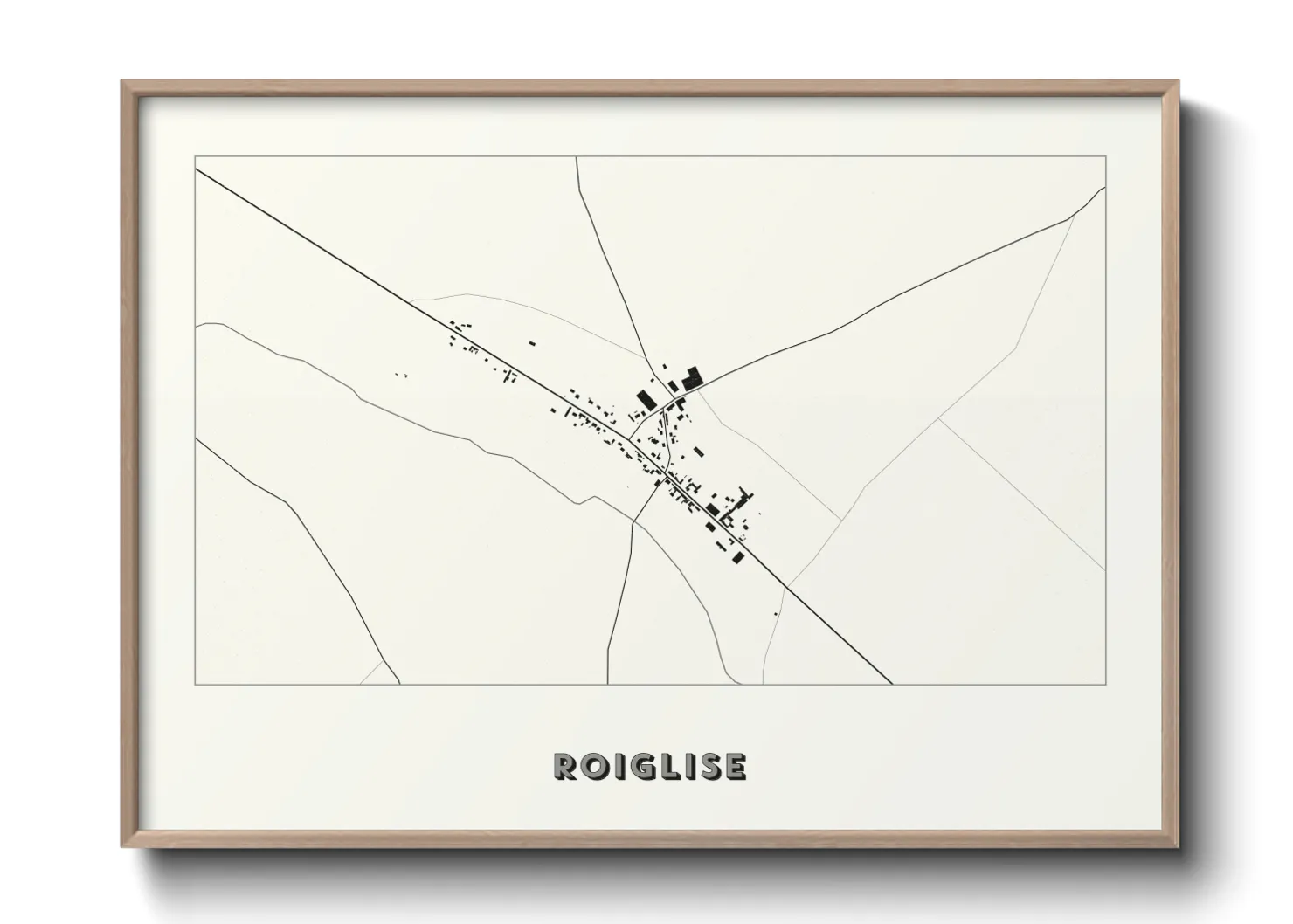 Une affiche de carte sur Roiglise