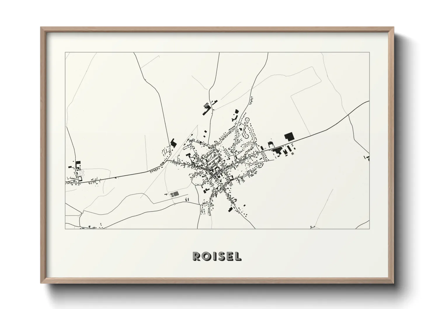 Une affiche de carte sur Roisel