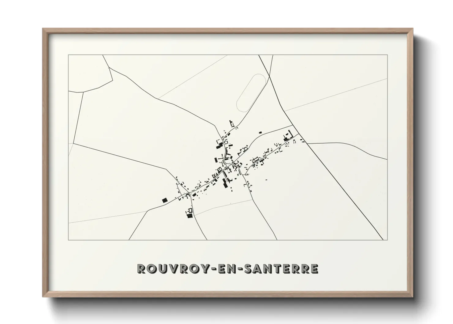 Une affiche de carte sur Rouvroy-en-Santerre