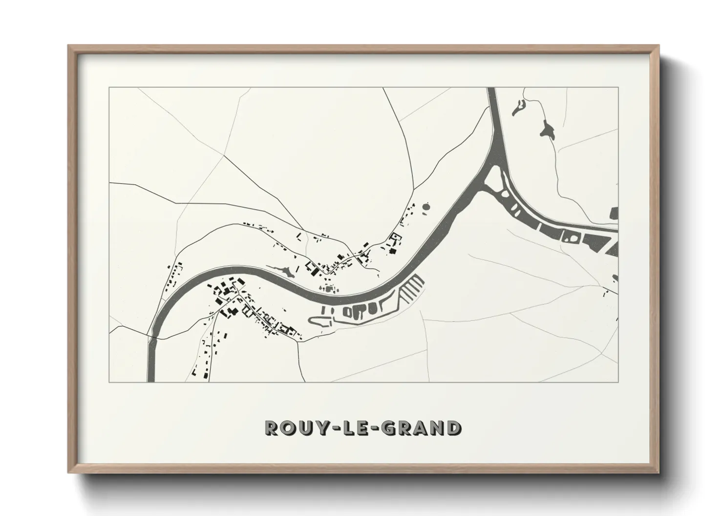 Une affiche de carte sur Rouy-le-Grand