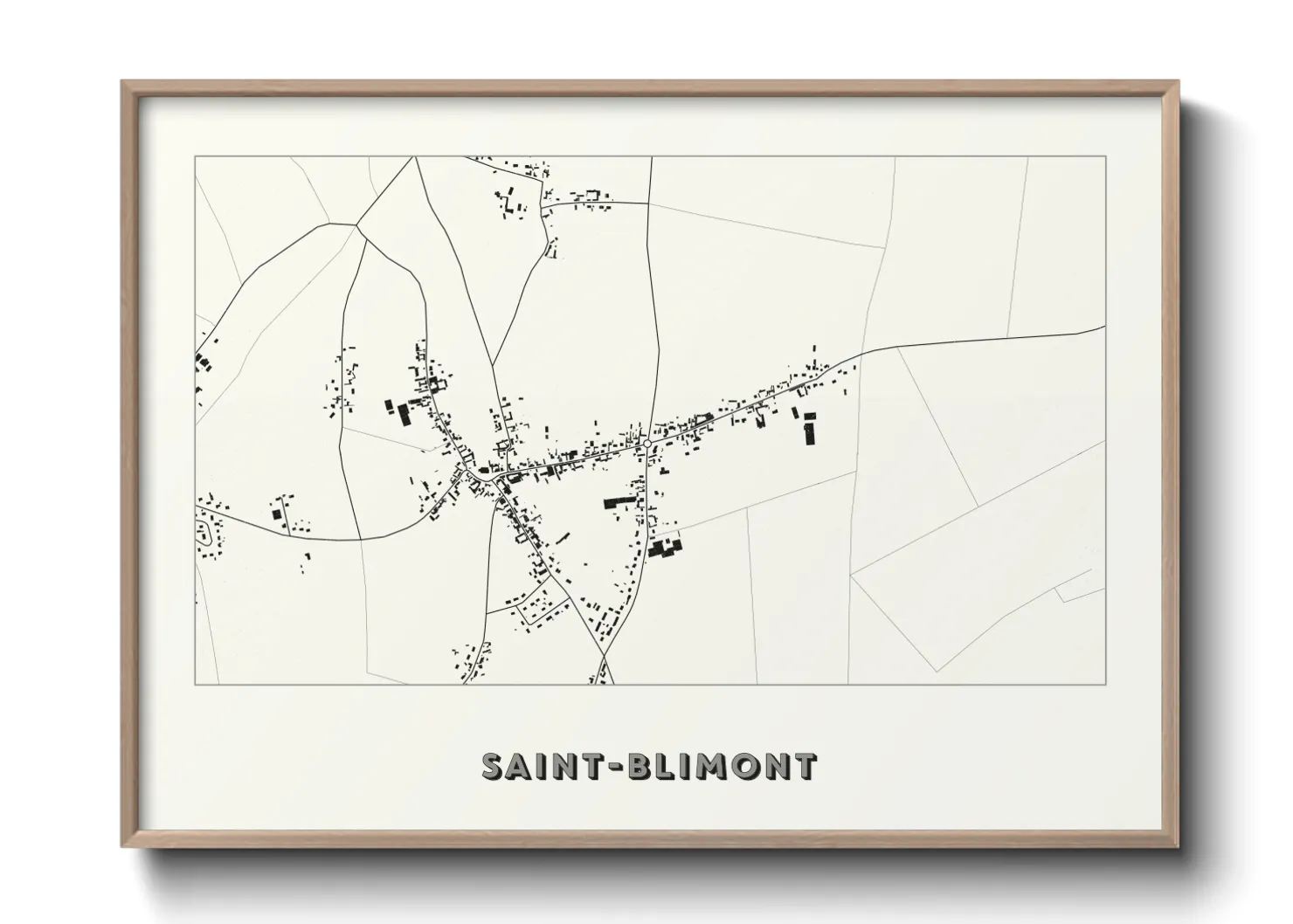 Une affiche de carte sur Saint-Blimont