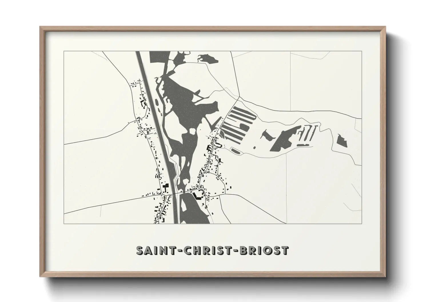 Une affiche de carte sur Saint-Christ-Briost
