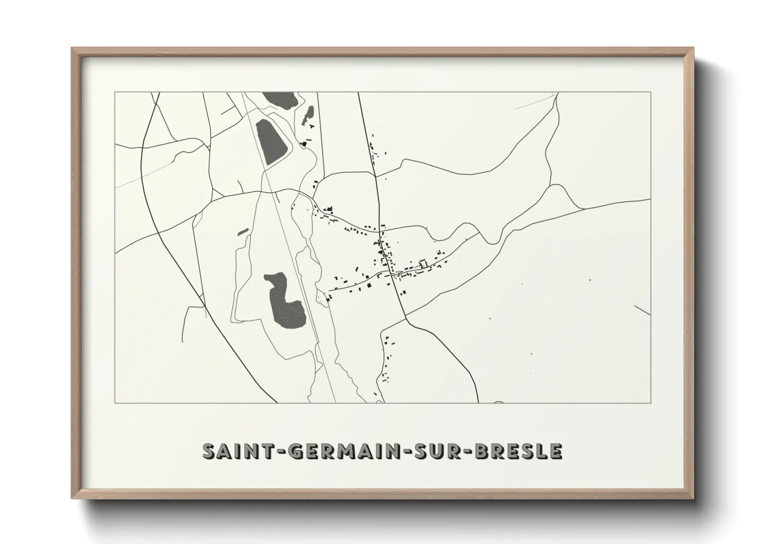 Une affiche de carte sur Saint-Germain-sur-Bresle