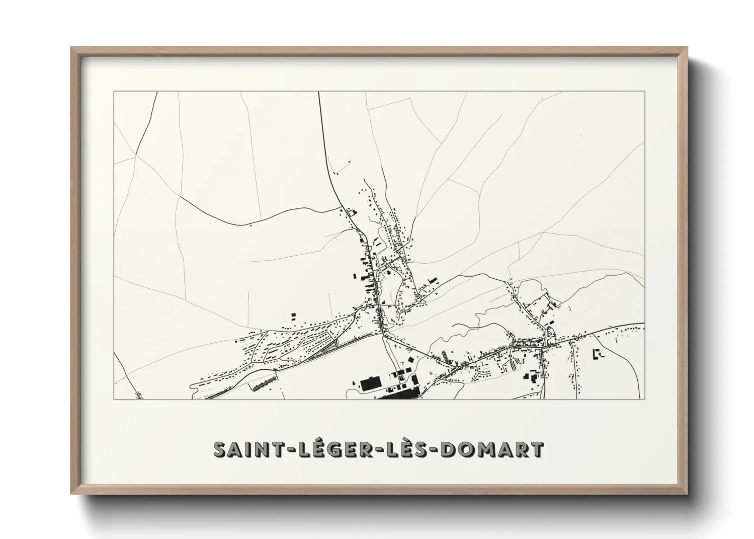 Une affiche de carte sur Saint-Léger-lès-Domart