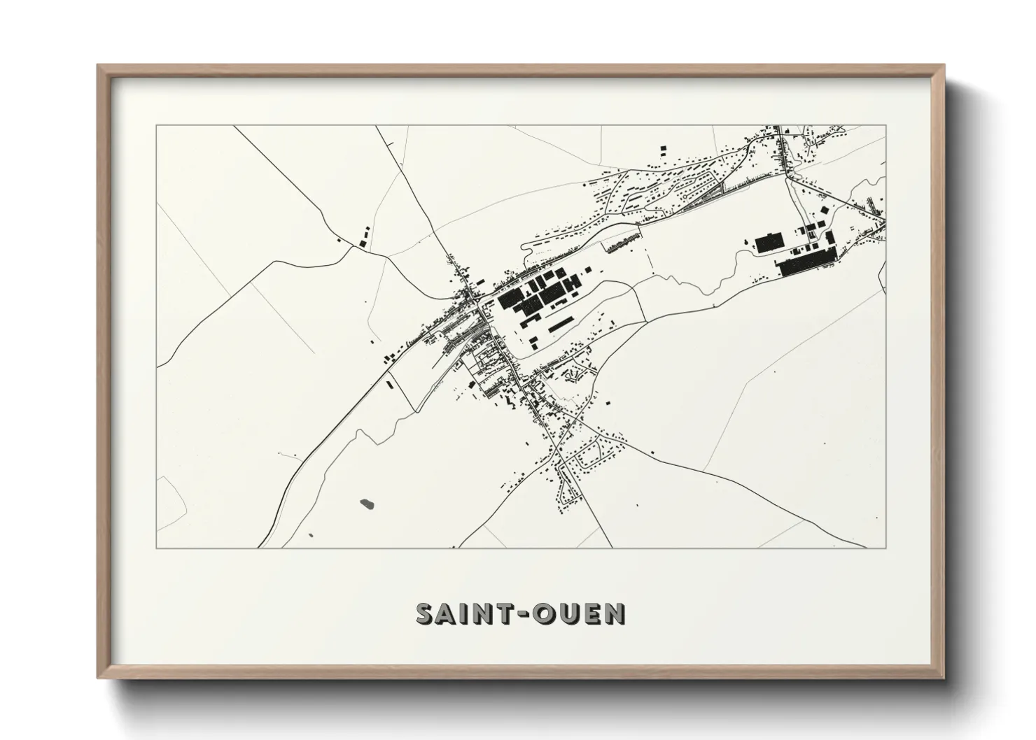 Une affiche de carte sur Saint-Ouen