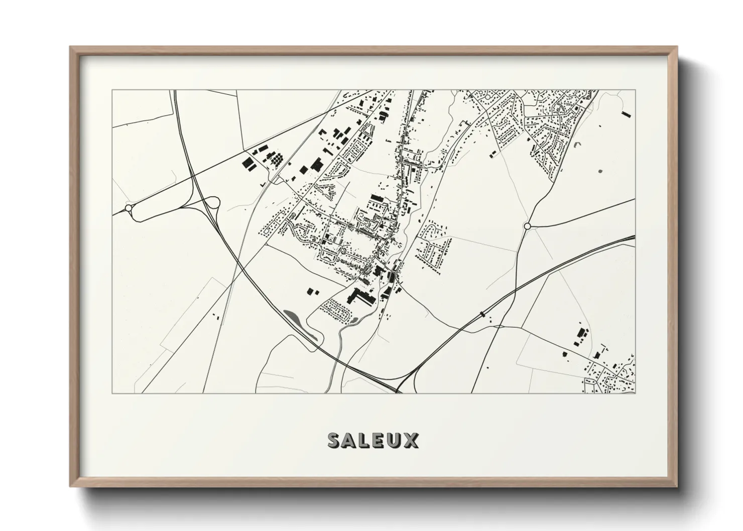 Une affiche de carte sur Saleux