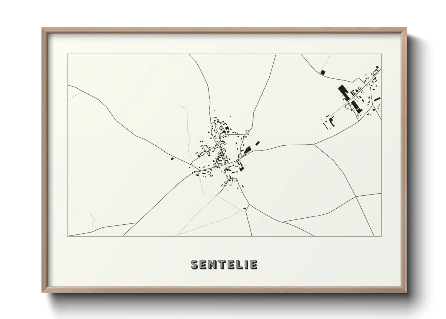 Une affiche de carte sur Sentelie