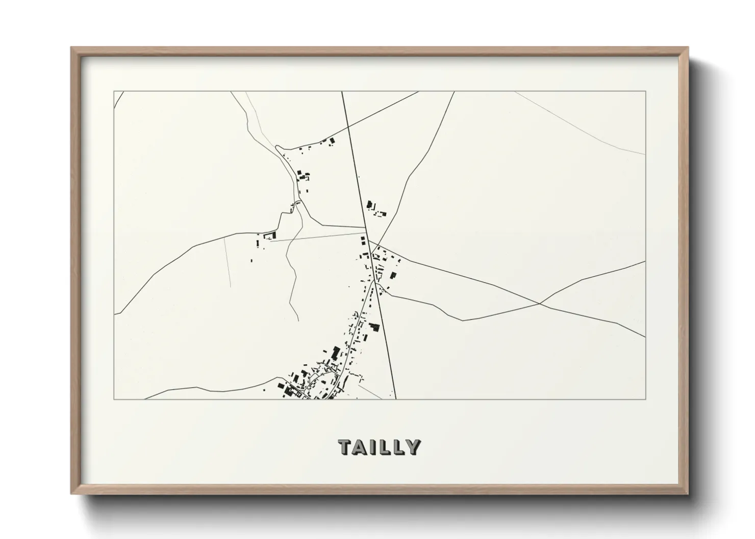 Une affiche de carte sur Tailly