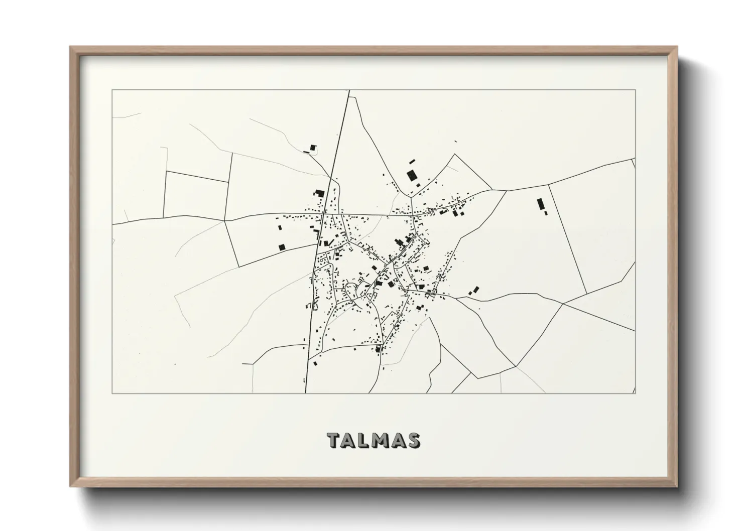 Une affiche de carte sur Talmas