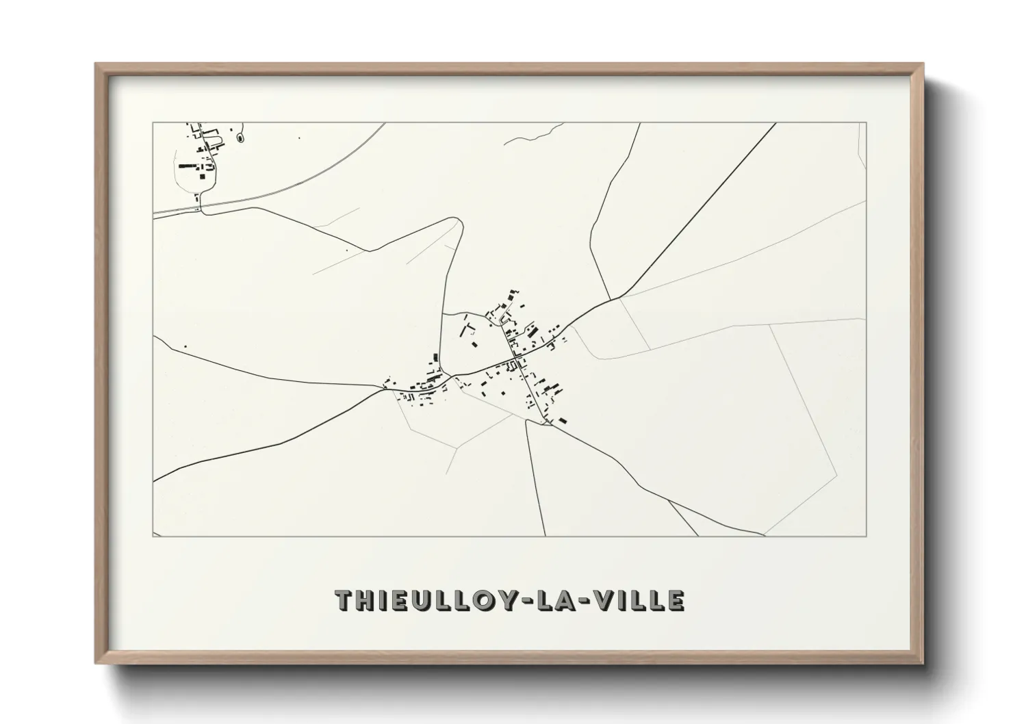 Une affiche de carte sur Thieulloy-la-Ville