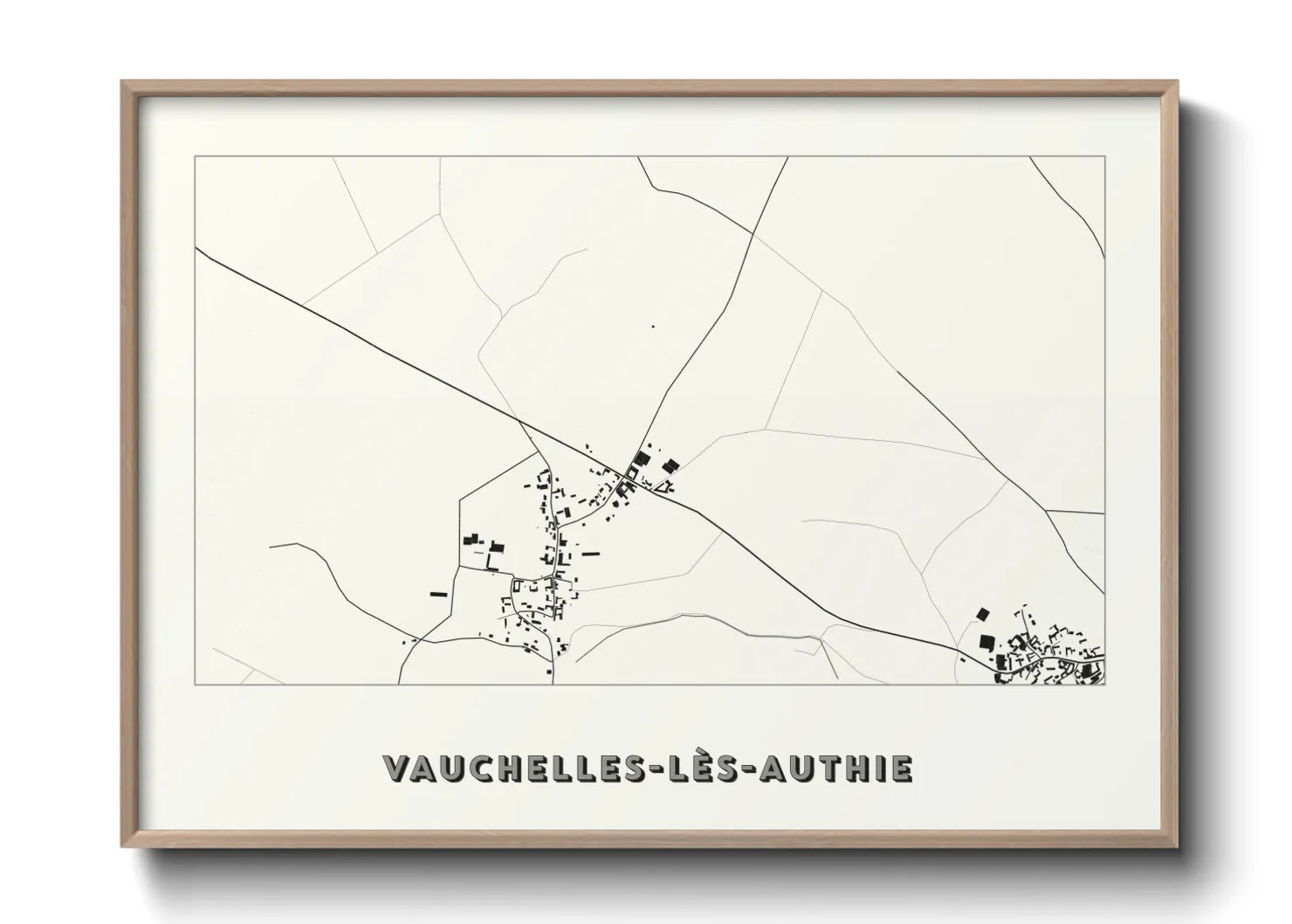 Une affiche de carte sur Vauchelles-lès-Authie