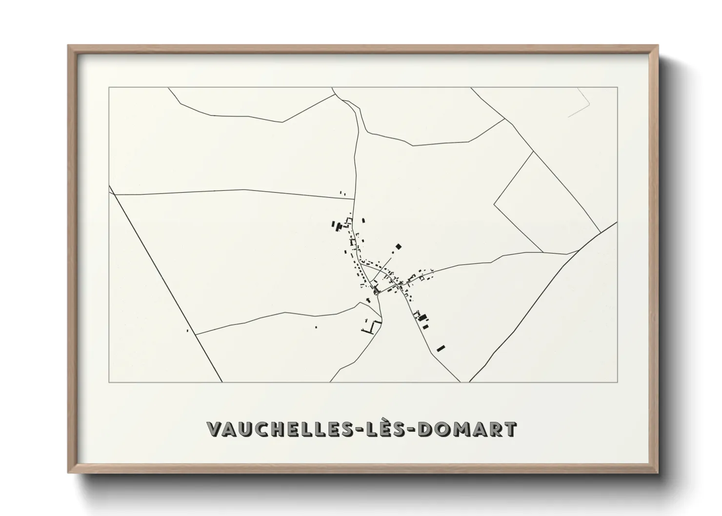 Une affiche de carte sur Vauchelles-lès-Domart