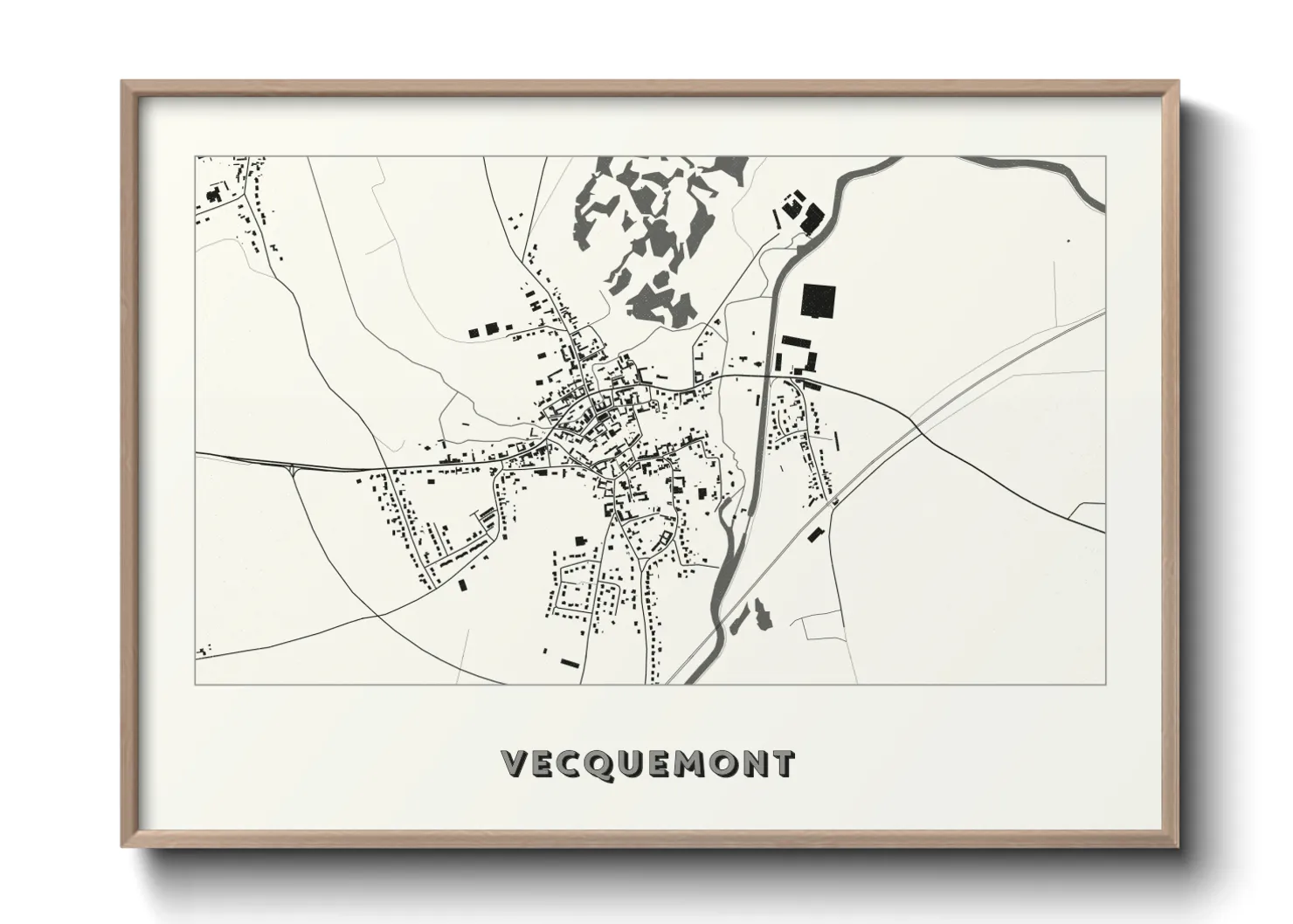 Une affiche de carte sur Vecquemont