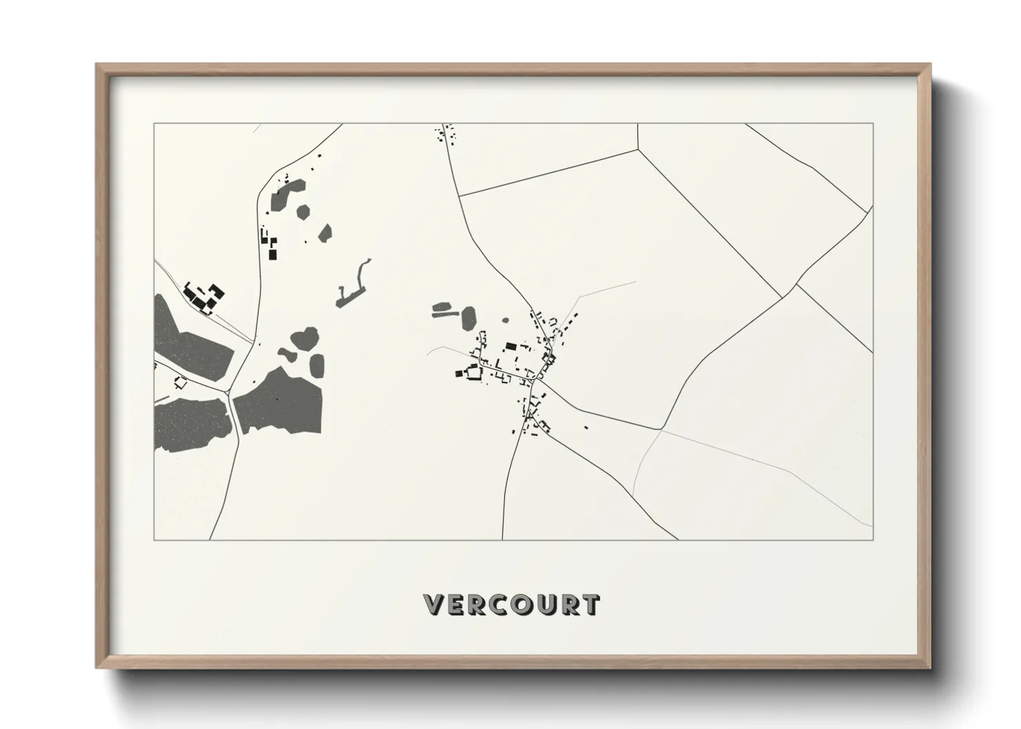 Une affiche de carte sur Vercourt