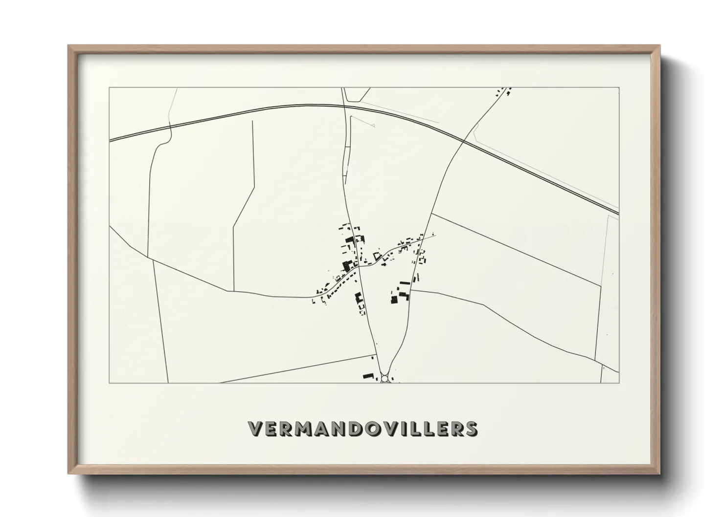 Une affiche de carte sur Vermandovillers