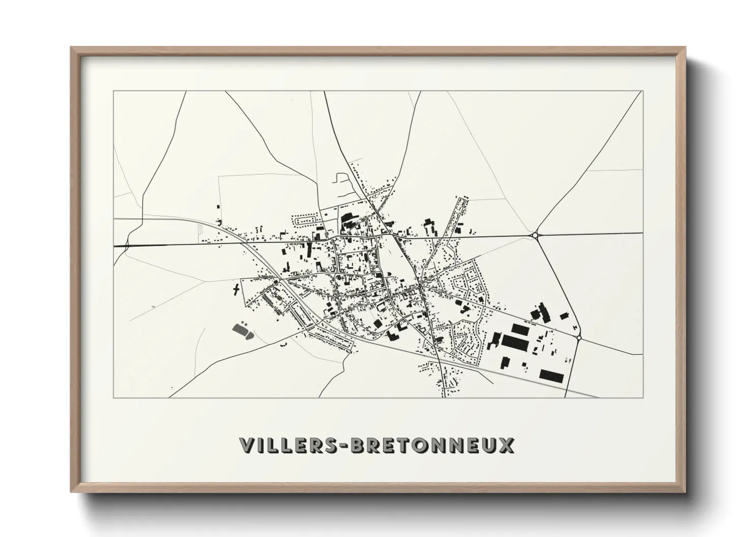 Une affiche de carte sur Villers-Bretonneux
