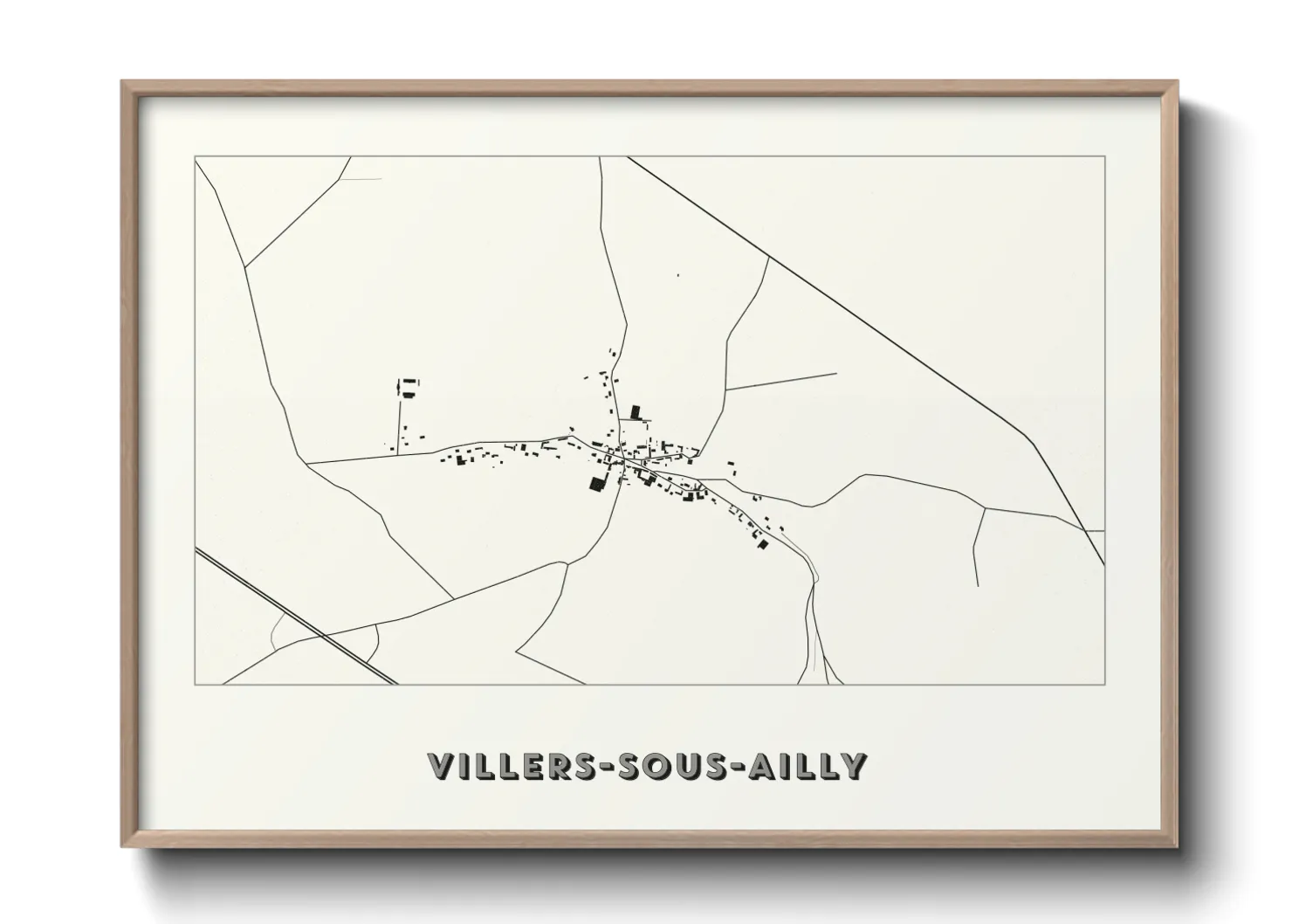 Une affiche de carte sur Villers-sous-Ailly