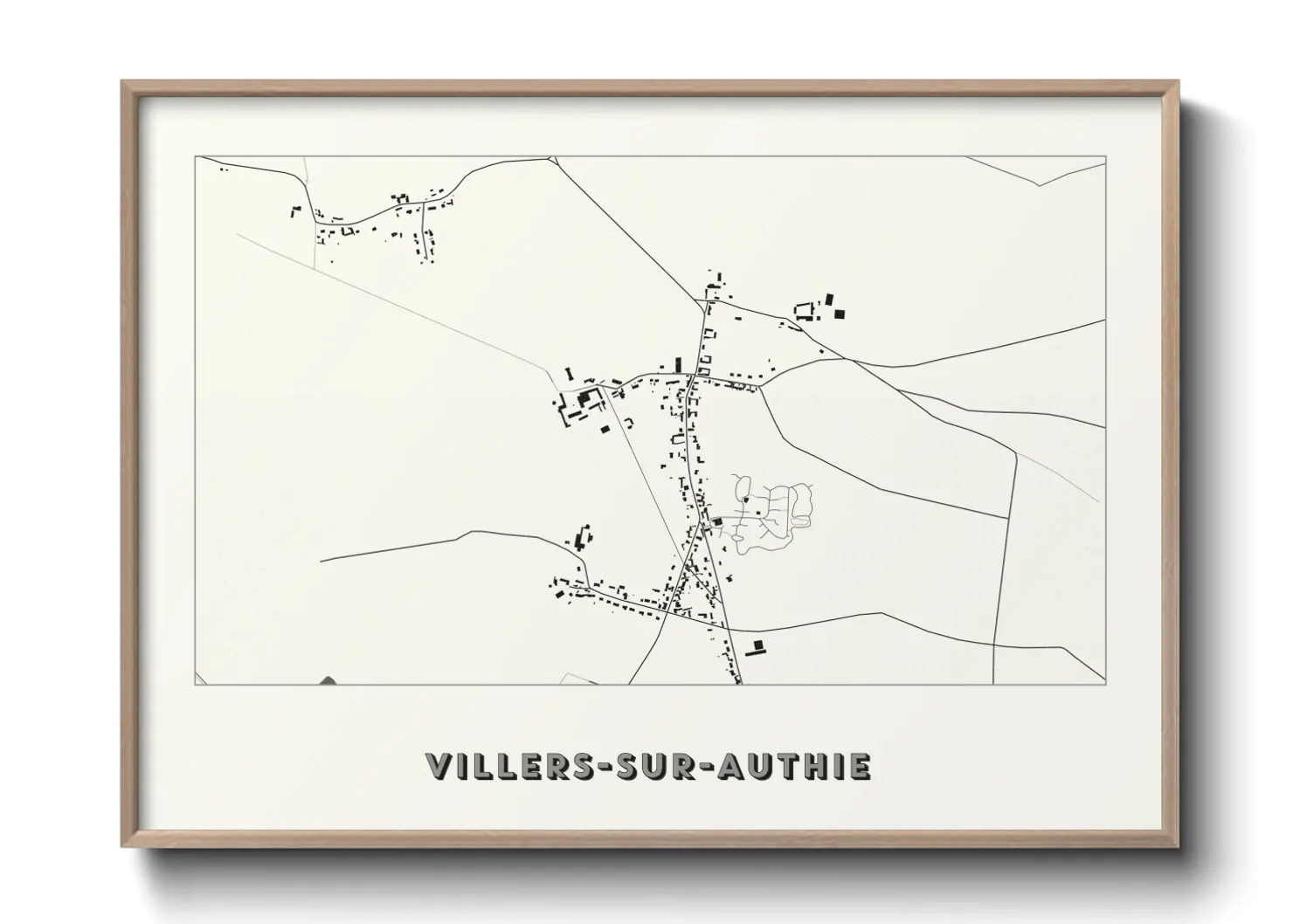 Une affiche de carte sur Villers-sur-Authie
