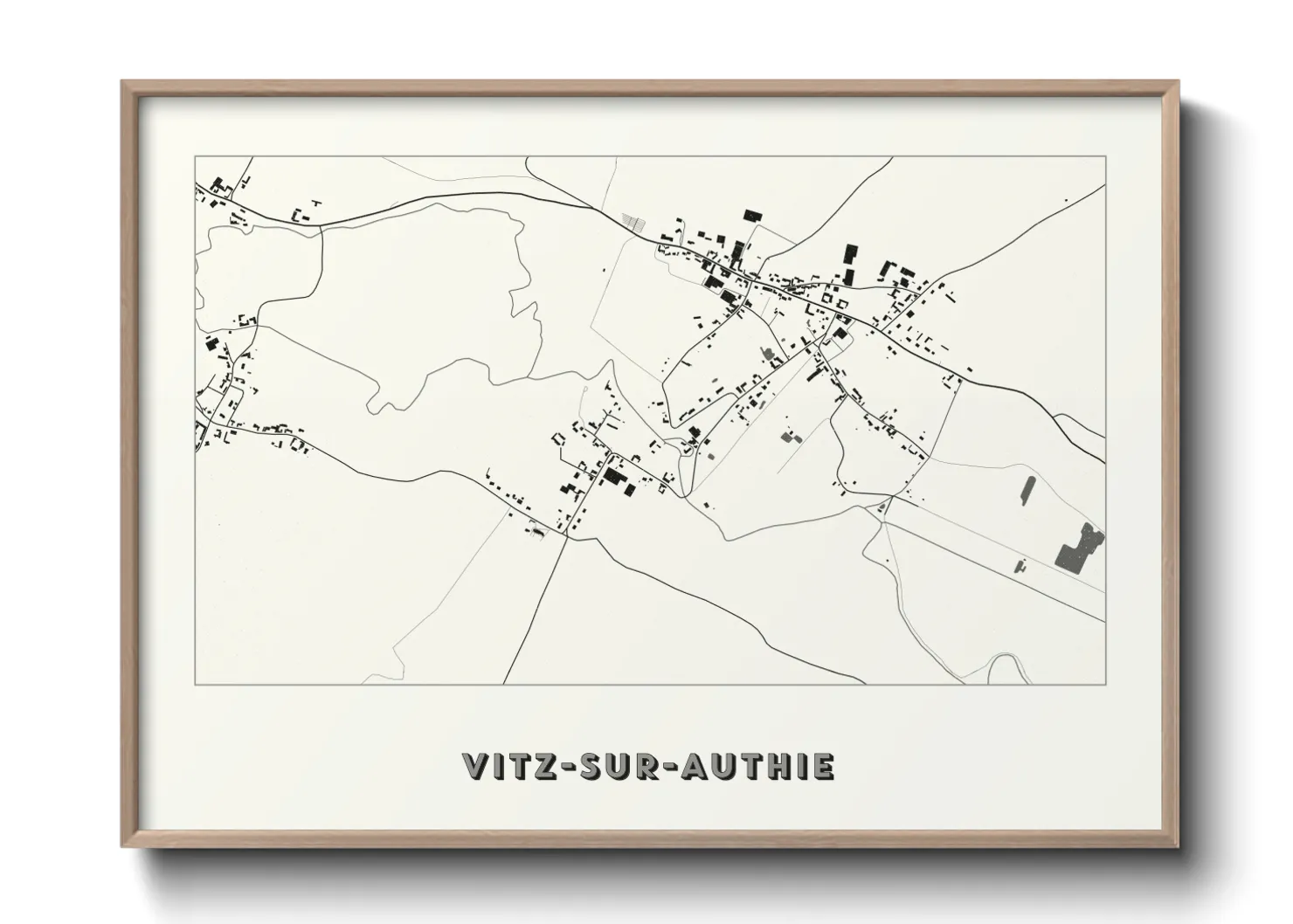 Une affiche de carte sur Vitz-sur-Authie