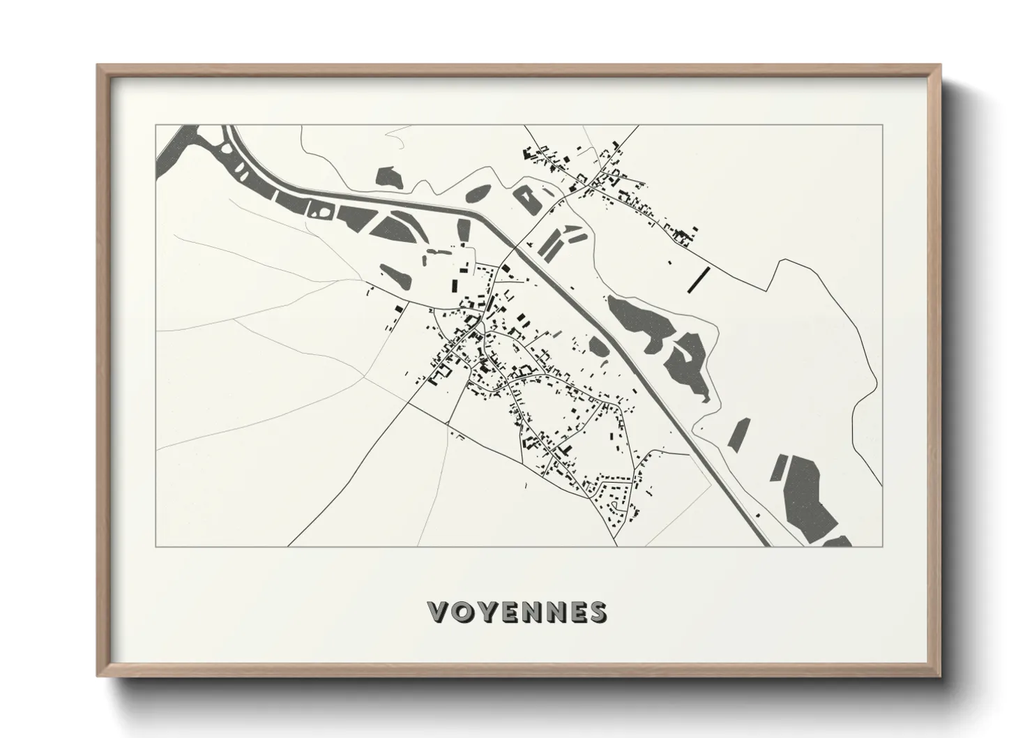 Une affiche de carte sur Voyennes