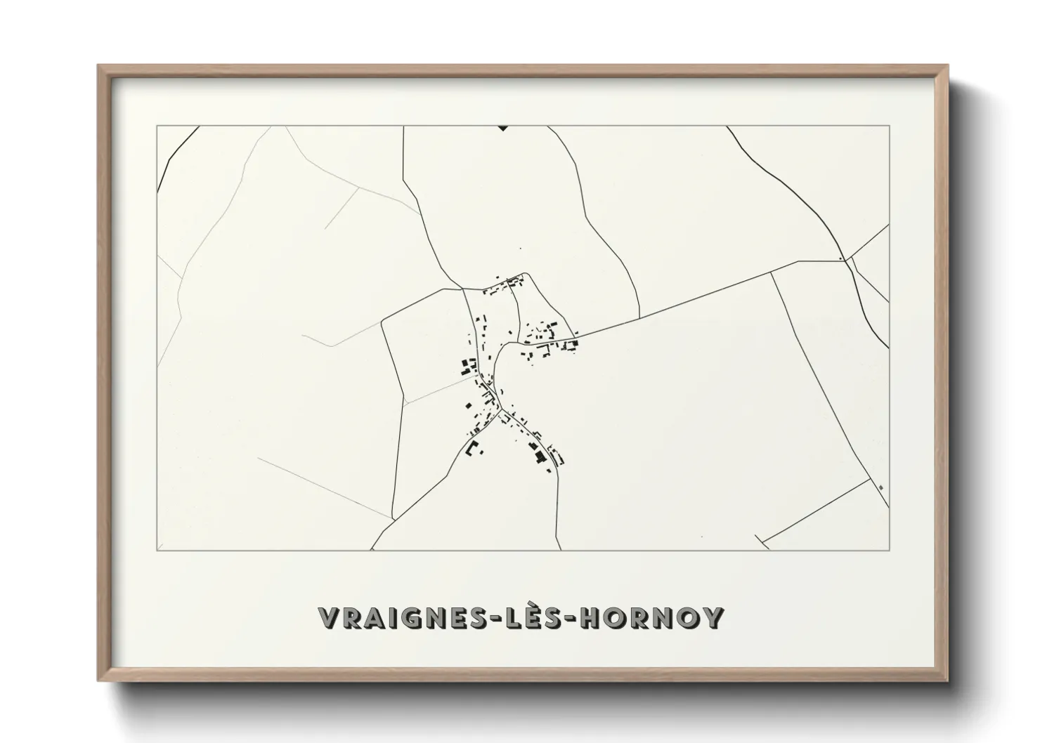 Une affiche de carte sur Vraignes-lès-Hornoy