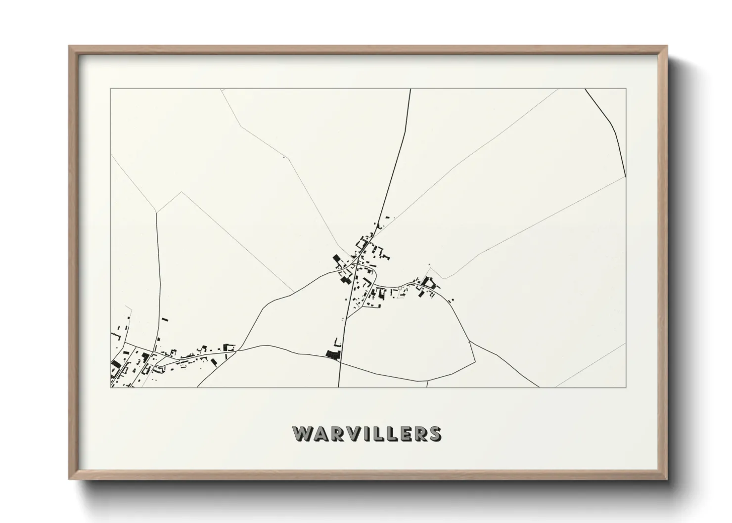 Une affiche de carte sur Warvillers